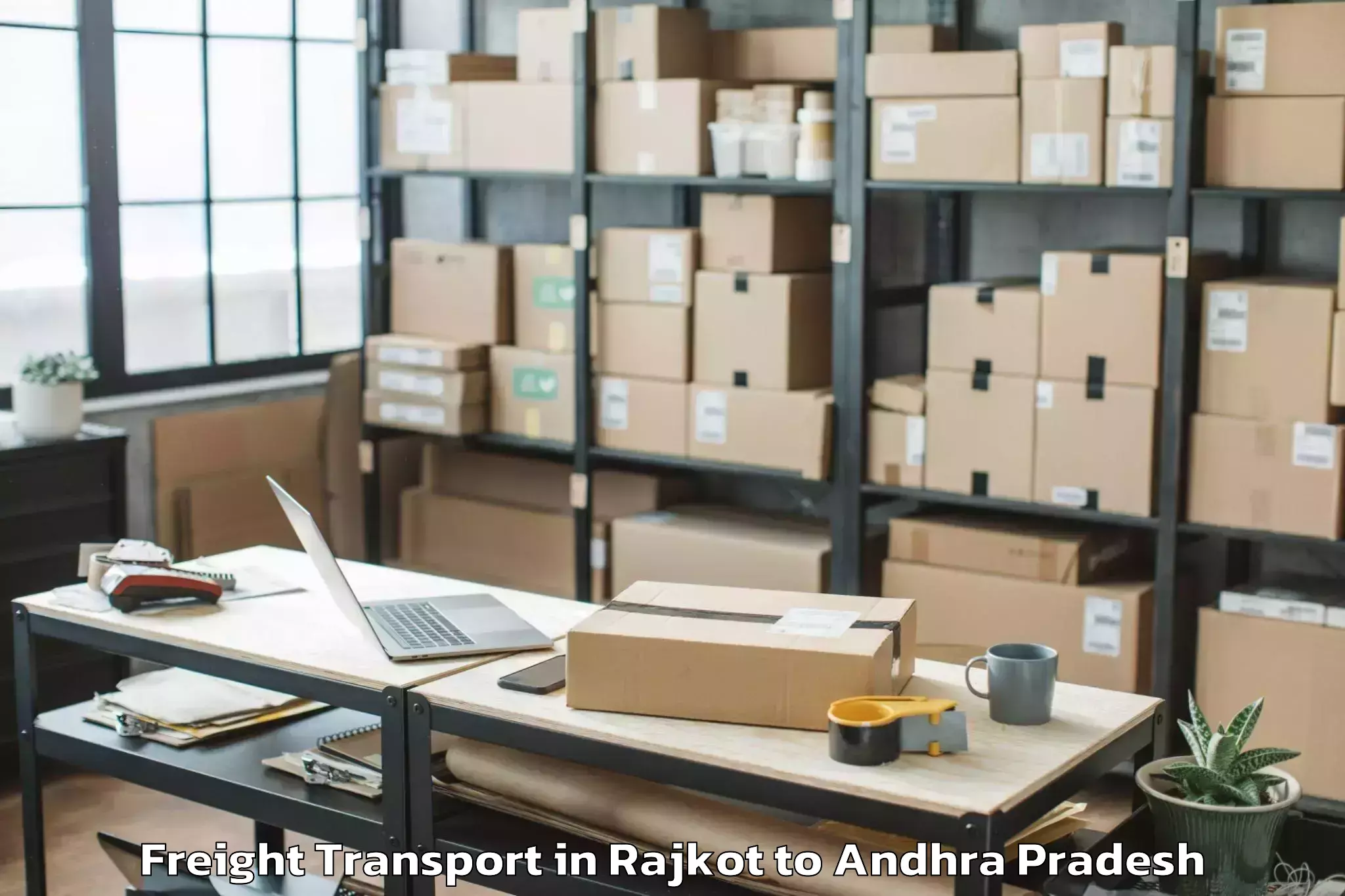 Quality Rajkot to Gadivemula Freight Transport